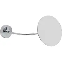 Casa Padrino specchio cosmetico argento Ø 15 x 24 cm - Specchio cosmetico da parete orientabile - Specchio da trucco per il bagno - Accessori per il bagno - Qualità eccellente - Italy