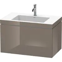 Duravit L-Cube c-bonded Ensemble suspendu, 1 tiroir, sans trop-plein, 1 trou pour robinet, 800x500x480mm, LC6917O8989, LC6917O8989