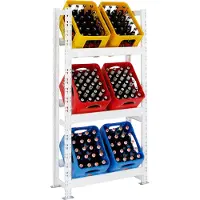 Proregal Portacasse per bevande Tegernsee Bianco | HxLxP 160x80x30cm | 6 casse