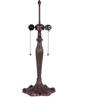 Clayre & Eef lampada base tavolo Tiffany Ø 23x62 cm plastica marrone