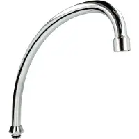 Tecuro bocca HU per rubinetti a libera installazione e a parete acciaio inox cromato - 130 mm