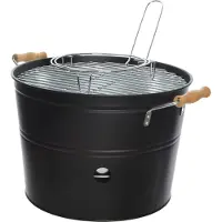 EDM 32 cm Secchiello per griglie con griglia nera Nero Taglia unica