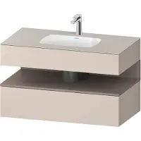 Duravit Collection One lavabo à encastrer avec meuble sous-vasque en console, 1000x550x600mm, niche basalte mat, QA4786043910000, QA4786043910000