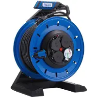 Hedi K7SR50NTF: Bobina di cavo in plastica completa, serie Generation7, per uso in edilizia e all'esterno, lunghezza 50 metri