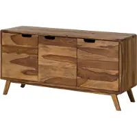 MASSIVMOEBEL24.DE MASSIVMOEBEL24 | Credenza in legno di Sheesham 134x40x65 laccato-sabbiato naturale MALMÖ 2 #206