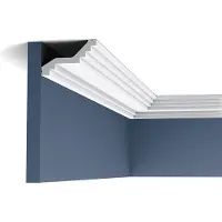 ORAC Decor C400 Luxxus Modanatura per stucco Modanatura per stucco decorativa Cornice per stucco a soffitto Profilo a spigolo vivo | 2 metri