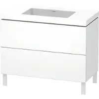 Duravit L-Cube c-bonded Ensemble vertical, 2 tiroirs, sans trop-plein, sans trou pour robinetterie, 1000x698x480mm, LC6938N1818, LC6938N1818