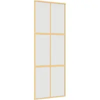 vidaXL Porta scorrevole Golden 76x205 cm Vetro e alluminio ESG opaco