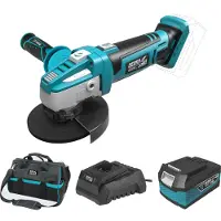 Dedra Set Di Utensili A Batteria 18V, Smerigliatrice Angolare Sas+All Ded7011 125Mm, Batteria 4.0Ah, Caricabatterie, Borsa 16&Quot;