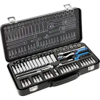 Högert Set di bussole e punte da 63 pezzi in acciaio CrV da 1/4"