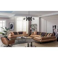 Xl Moebel Gmbh Ecksofa L-Form Sofa Luxus Eck Kunstleder Wohnzimmer Polyester Braun