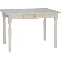 Koma Tools Tavolo da pranzo II, pino massello, con cassetto, 120 × 70 cm, grezzo