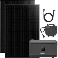 Growatt Impianto fotovoltaico da balcone NOAH 2000 da 910 W con microinverter NEO da 800 W e cavo CA da 5 m, controllo tramite app, plug-and-play