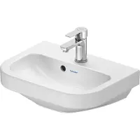 Duravit D-Code lave-mains, avec trou pour robinet, avec trop-plein, 450x335x145mm, blanc brillant, 0748450000, 0748450000