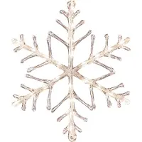 Konstsmide LED fiocco di neve in acrilico, 24 diodi bianco caldo, trasformatore da esterno 24V, cavo trasparente - 4440-103
