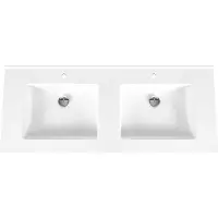 Veroni Lavabo doppio in resina minerale , mobile lavabo da 120 cm