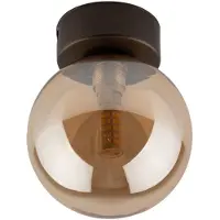 Licht-Erlebnisse Plafoniera in metallo vetro fumé Ø 12 cm marrone ambra G9 rotonda moderna