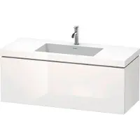 Duravit L-Cube c-bonded Ensemble suspendu, 1 tiroir, sans trop-plein, 1 trou pour robinet, 1200x500x480mm, LC6919O2222, LC6919O2222