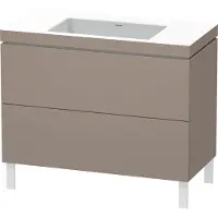 Duravit L-Cube c-bonded Ensemble vertical, 2 tiroirs, sans trop-plein, sans trou pour robinetterie, 1000x698x480mm, LC6938N4343, LC6938N4343