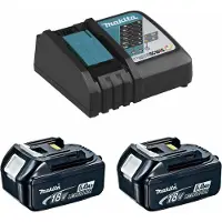 Makita Set di alimentazione (2 x 18V 5,0 Ah + DC18RC)