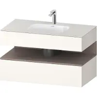 Duravit Collection One lavabo à encastrer avec meuble sous-vasque en console, 1000x550x600mm, niche basalte mat, QA4786043840010, QA4786043840010