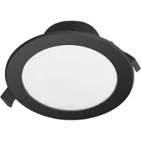 PRIOS Faretto da incasso LED Rida, nero, 14,5 cm, 12 W, CCT