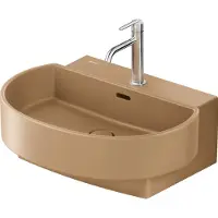 Duravit Balcoon lavabo, plage de robinetterie, 1 trou de robinetterie, avec trop-plein, avec robinetterie Push-Open, largeur 600mm, 241160AM00, 241160AM00