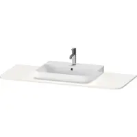 Duravit Console Happy D.2 Plus, 1300x550 mm, 1 découpe au centre, pour meuble sous-lavabo HP4942, HP4962, HP4972, HP031KM2222, HP031KM2222