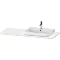 Duravit Happy D.2 Plus Console 1300x550 mm, 1 découpe à droite, pour meuble sous-lavabo HP4942, HP4962, HP4972, HP031KR3939, HP031KR3939