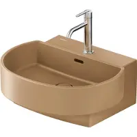 Duravit Balcoon lavabo, plage de robinetterie, 1 trou de robinetterie, avec trop-plein, avec robinetterie Push-Open, largeur 550mm, 241155AM00, 241155AM00