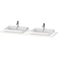 Duravit Console Happy D.2 Plus, 1600x550 mm, 2 découpes, pour meuble sous-lavabo HP4946B, HP4964B, HP4974B, HP032HB2222, HP032HB2222