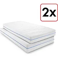 Sleezzze Materasso ergonomico matrimoniale 90x200 cm a 7 zone Supportho Premium, altezza 18 cm, livello di rigidità H2/H3, twin set