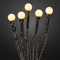 Hellum Ghirlanda luminosa a sfere LED da 80 pezzi, LED bianco caldo