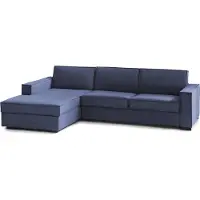 Talamo Italia Divano Letto con Penisola Allaida 95x280 cm Nero, Sfoderabile Contenitore Italy