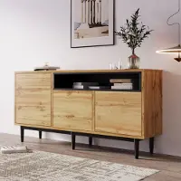 MODFU Mobile da cucina, mobile TV a più ante e più cassetti, mobile multifunzionale, comodino, mobile da appoggio, 1603576 cm, materiale in legno