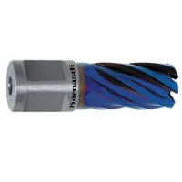 MetallKraft Fora-carote con rivestimento HSS-XE+DURABLUE, attacco Weldon, lunghezza utile 30 mm, Blue-Line30, diametro Ø d=50 mm