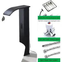 OEM Rubinetto per lavabo, Sensore automatico, Design contemporaneo, Nero Alto A