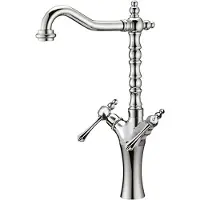 Casa Padrino Lavabo in stile Art Nouveau "", rubinetteria in ottone cromato, colore argento, altezza 47,5 cm