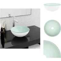 vidaXL Lavabo in vetro temperato 30x12 cm bianco - Lavabo da bagno