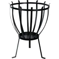 Esschert Design Braciere semielittico in ferro Dimensioni 40x40x55 cm stabile per giardino terrazza