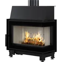 Kratki Caminetto ad aria compressa in acciaio di destra SIMPLE 6 kW 150
