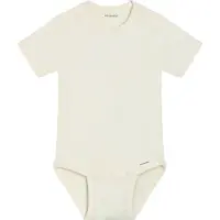 Minymo Kid's Body S/S Rib Body Bambini (80, bianco)