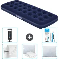 Bestway Materasso gonfiabile - 1 persona - 76 x 185 x 22 cm - Blu - Accessori inclusi