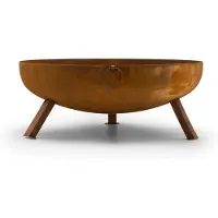 TheFavilla Bacinella per il fuoco, 64,5 cm, acciaio corten, 3 mm, ideale per giardino e terrazza, finitura arrugginita