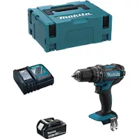 Makita Trapano a percussione DHP482RFJ1 (1 x 3,0Ah + DC18RC + MAKPAC 2)
