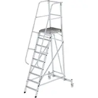 MUNK Günzburger Steigtechnik Scala a piattaforma mobile in alluminio, 9 gradini 52509