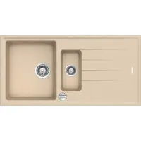 Keenberk Lavello in granito Victory S1000.80 - color crema, per mobili base da 60 cm, 100 x 50 cm