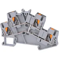 Phoenix Contact Morsetto a doppio piano PTTBS 2,5 PV con connessione Push-In, tensione nominale 500 V, corrente di picco 0,30 kA - 1 pezzo