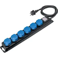 As Schwabe as-Schwabe 38606 as-Schwabe Baustellen 6-fach Steckdosenleiste mit Schalter 1,5 m schwarz
