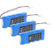 VHBW 3 batterie di ricambio per Bosch 9 500 005, FD252/10, 8781105908, 8787335119, 710055, 9000163, 8787335122 (3 Ah, 6 V, NiMH)